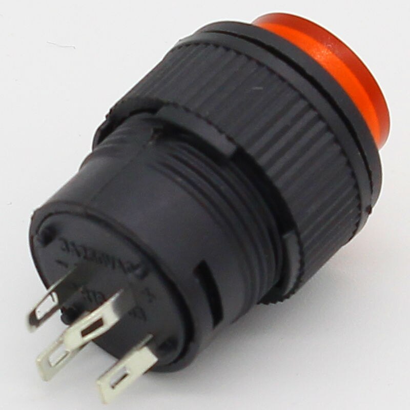 16mm Self-locking push button switch with LED ON-OFF