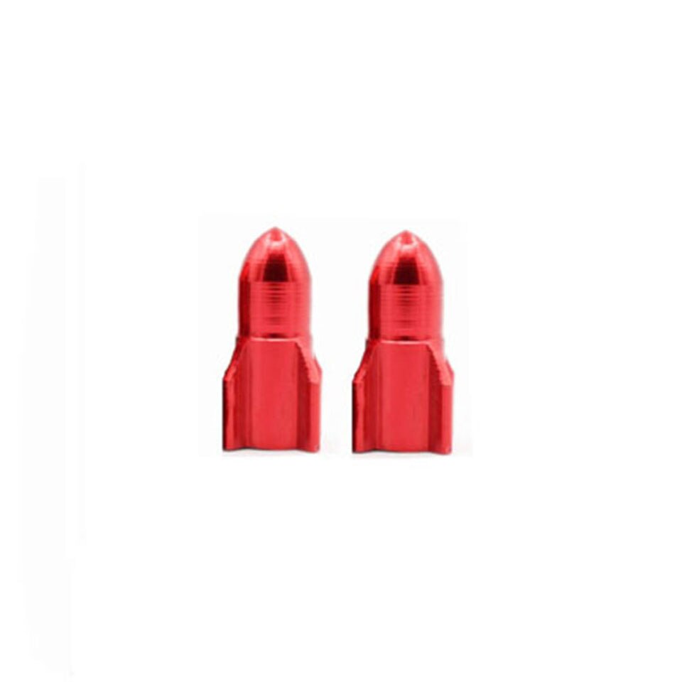 Ventiel Cap Fiets Wiel Band Bedekt Schrader Valve Stofdicht Bike Amerikaanse Nozzle Cap: Red