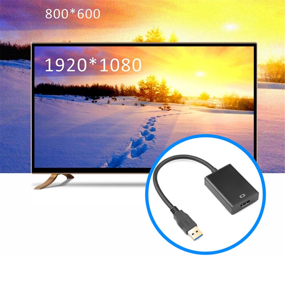 HD 1080P USB 3.0 to HDMI-compatible Converter Adapter Cable USB To HDMI-compatible External Video Card Multi Monitor Adapter