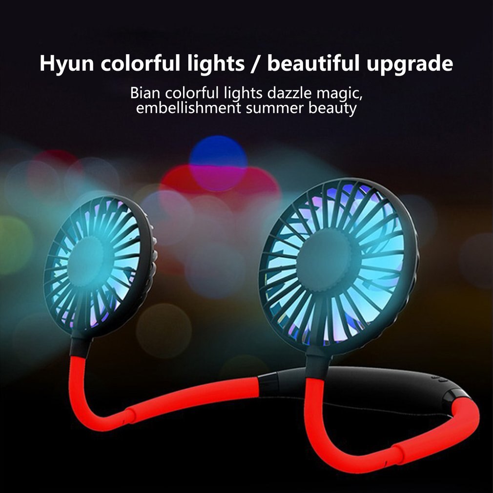 Sport ventilateur cou anneau suspendus cou paresseux aromathérapie lanterne en plein air Mini Portable pratique ventilateurs durables