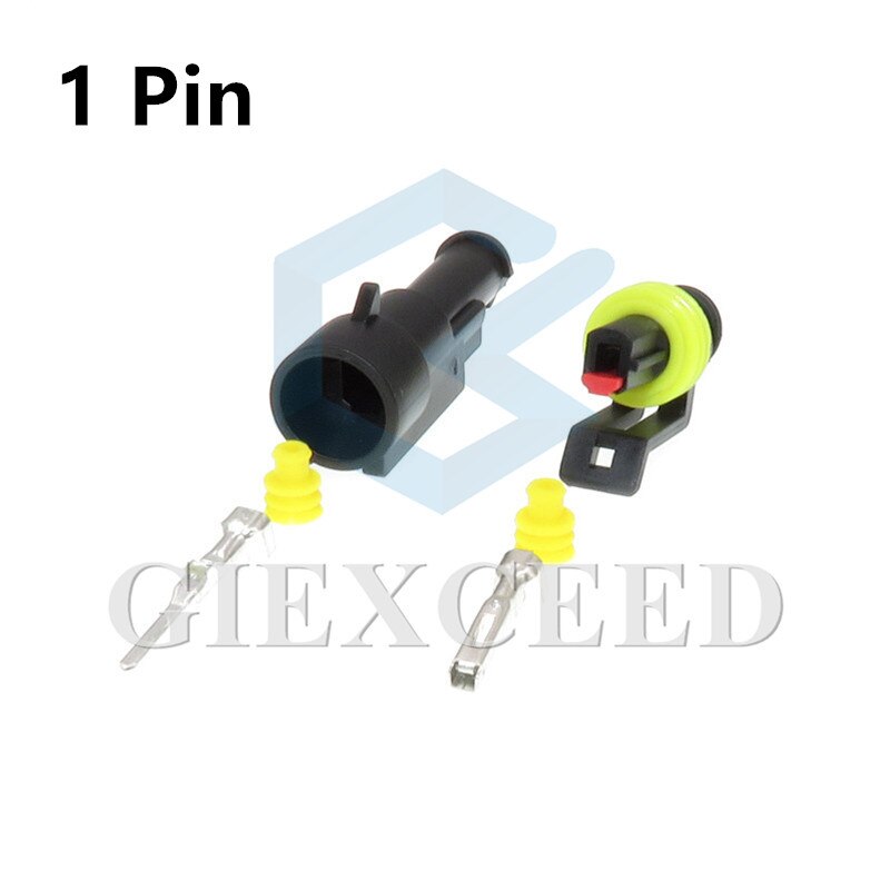 Gran , conector eléctrico Superseal AMP/Tyco a prueba de agua, Cable de enchufe sellado con 1/2/3/4/5/6 vías, enchufes de Cable para coche y camión