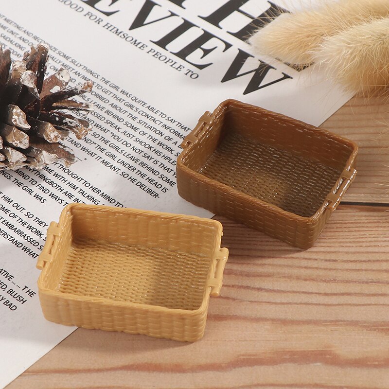 1 pc 1/12 mini poppenhuis miniatuur hars voedsel opslagmand model accessoires speelgoed
