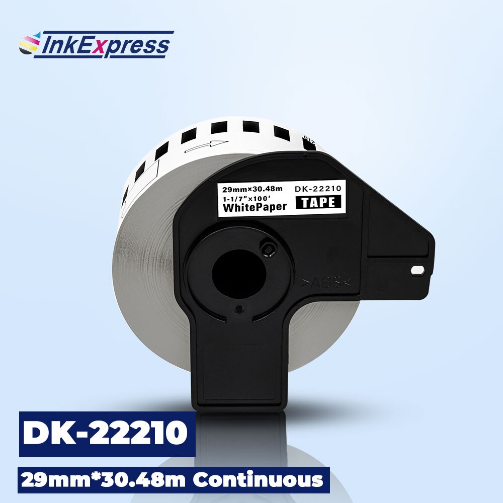 InkExpress DK-22210 For Brother DK-2210 Continuous Paper Labels dk 2210 dk210 Thermal Paper For Brother QL-500 Label Printer