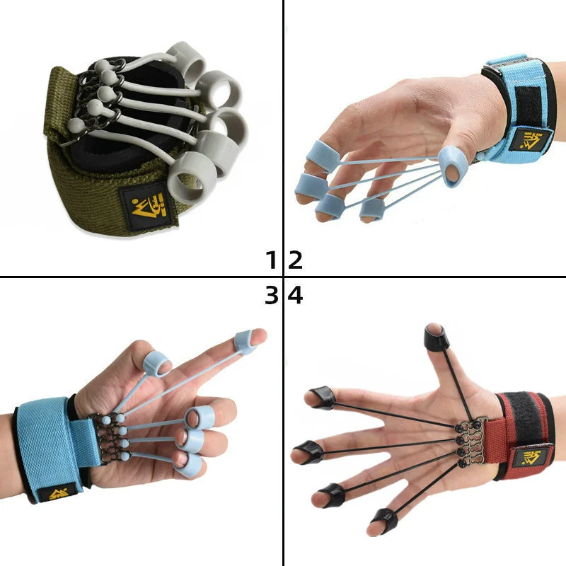 Pinça de mão portátil silicone expansor de dedo aperto de mão treinador de força de pulso exercitador de dedo faixa de resistência fitness