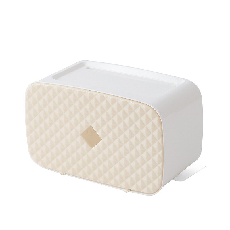 Portable Toilet Paper Holder Plastic Waterproof Paper Dispenser For Toilet Home Storage Box Bathroom Accessories: C-Apricot