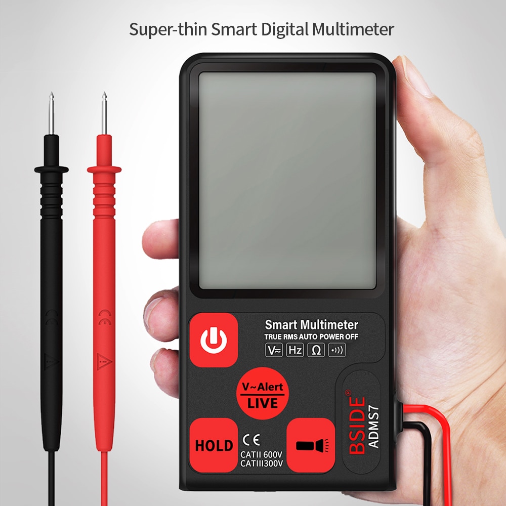 Digital Multimeter LCD Digital Display 6000 Counts Portable Multimeter With Flashlight AC DC TRUE RMS Smart Multimer Tester