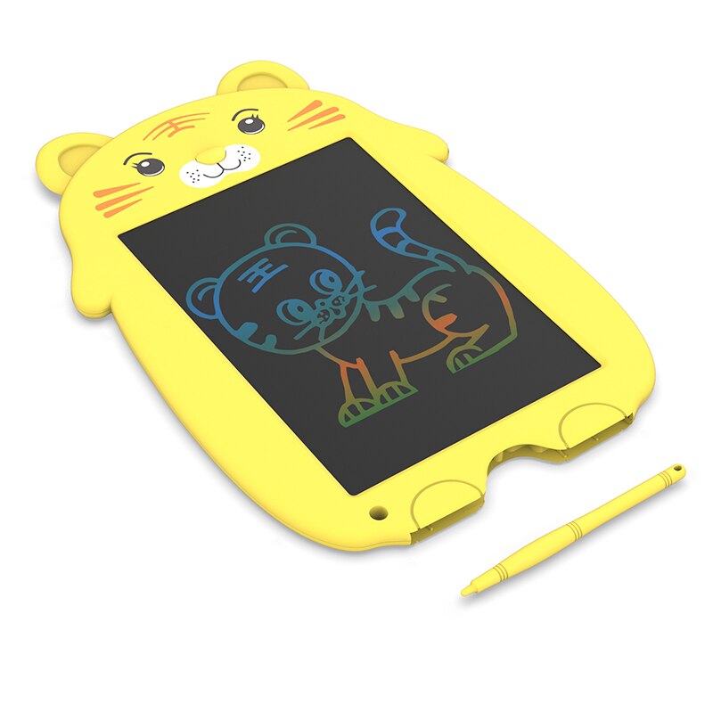 9- inch lcd writing tablet drawing toy, colorful cute cardboard shaped doodle drawing board pad, personalized for children