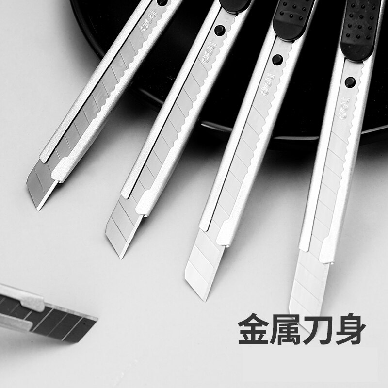 Deli Retractable Stationery Utility Knife Small Box Cutter Art Knife 9MM Blades,Auto Lock Carbon Steel Sharp нож School Supplies