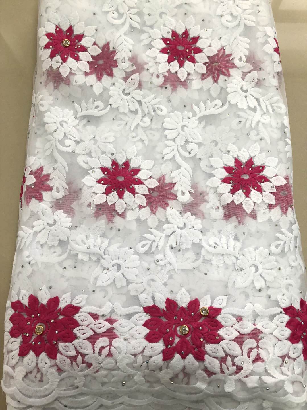 Róża najnowsze koronki afrykańskie 2020 afrykańska koronkowa tkanina wysokiej jakości tkanina z francuską koronką z kamieniami 5 jardów afrykańska tkanina netto YLL3837