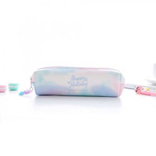 Dream Unicorn Pencil Case for Girls School Supplies Super Big School Stationery Pencil Box Pencilcase korean kawaii bag: A-Style-Blue letter