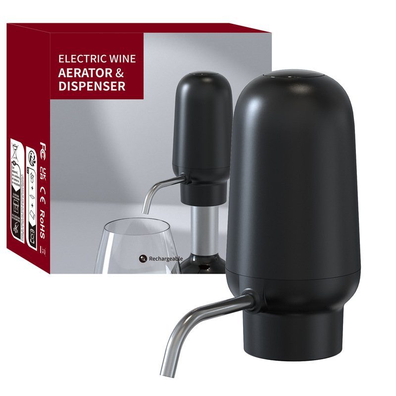 Elektrische Wijn Beluchter Dispenser Bar Accessoires One-Touch Automatische Wijn Decanter Schenker Wijn Beluchting Voor Party Aerador Vinho: Chocolade