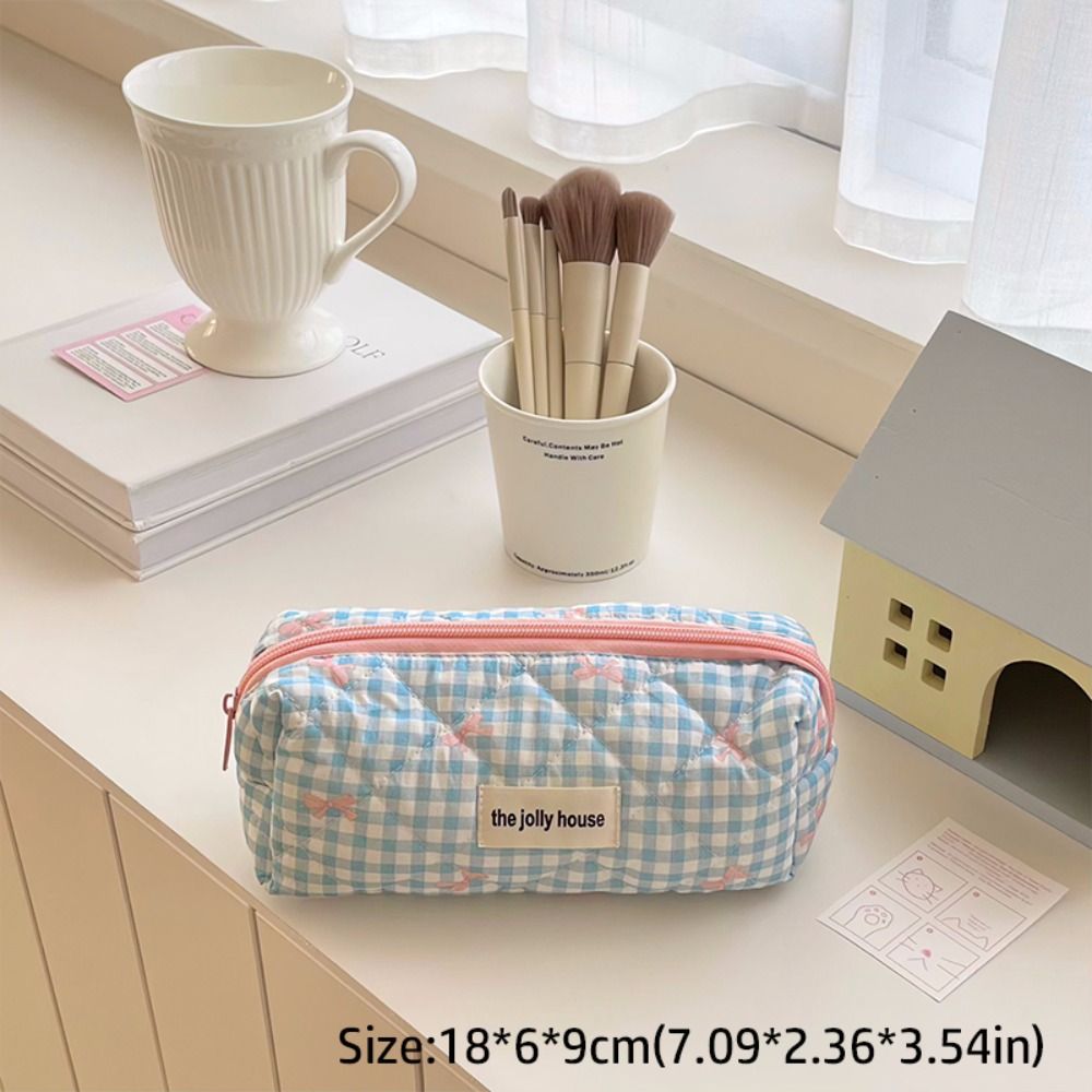 Creatieve Strik Pen Tas Grote Capaciteit Briefpapier Tas Student Etui Student Briefpapier Opbergtas Opbergtas Make-Up Tas Cadeau