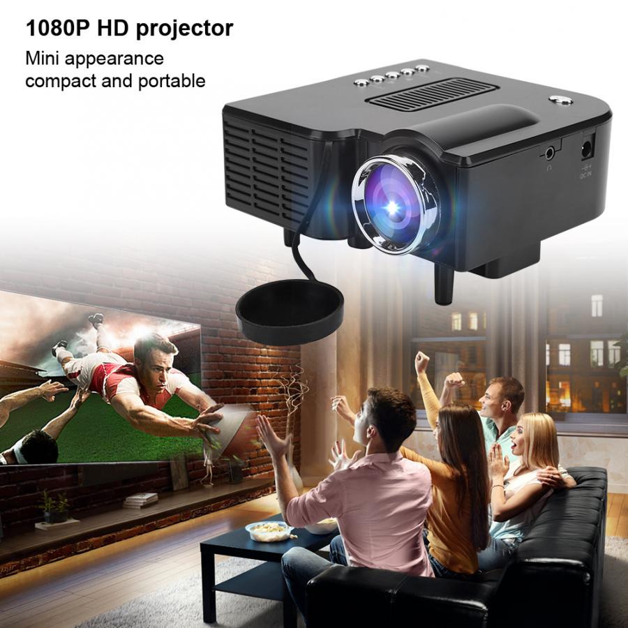 LED Mini Portable 1080P HD Projector for Conference Home Cinema Theater Media Player US Plug 110-240V