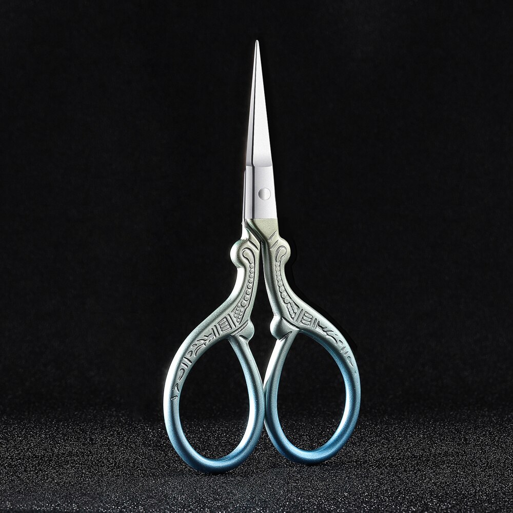 1 Set Embroidery Scissor Metal Detail Shear Sewing Thread Cutter Sewing Tool: Blue