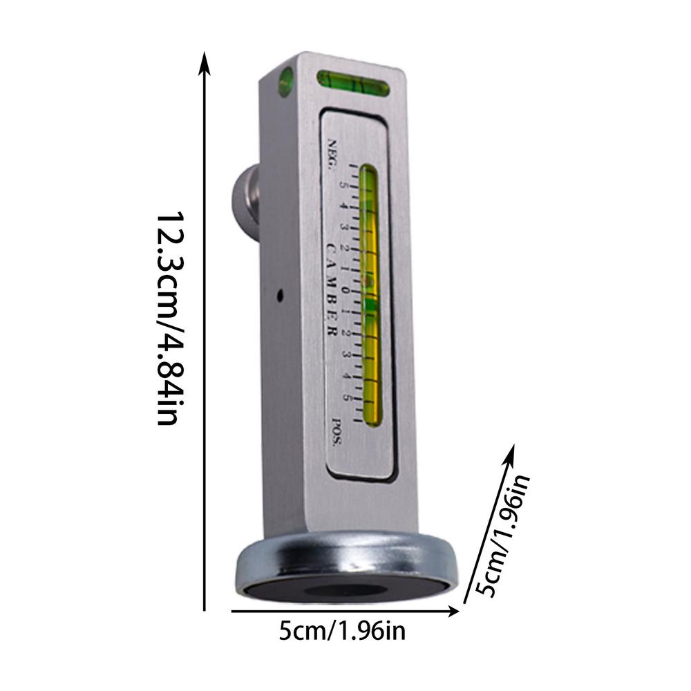 Camber Tool Angle Adjustment Leveling Instrument Magnetic Tool Camber Wheel Alignment Accurate Adjustable Car Repair Tyre Ment: Silver