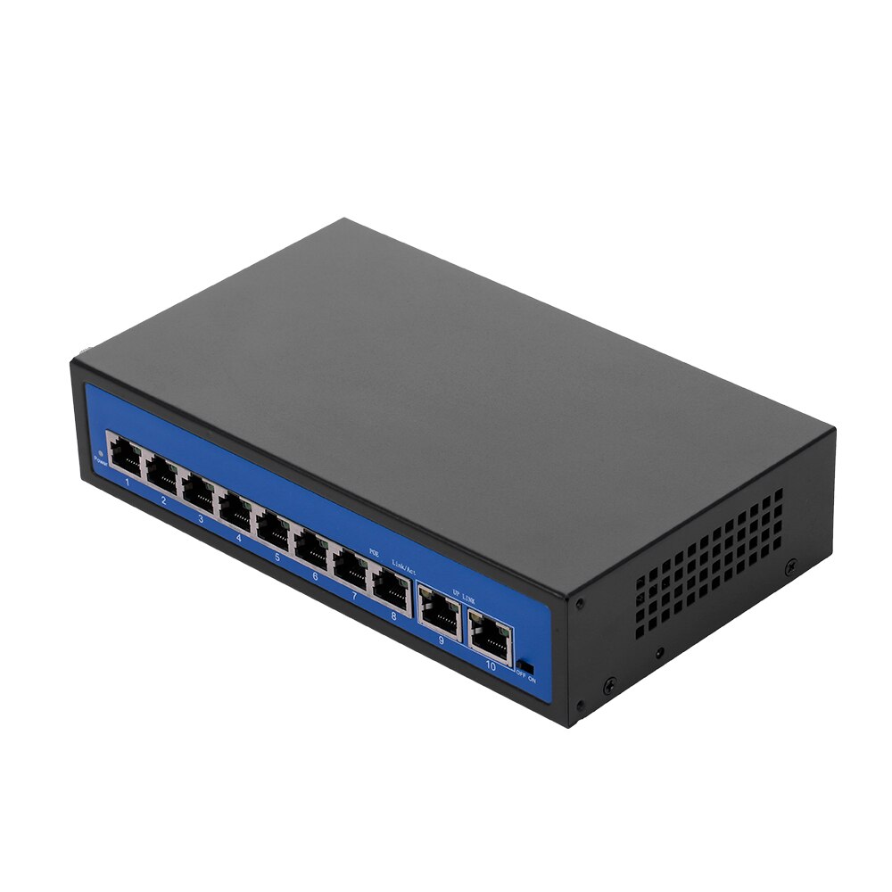 X 8+2 POE Switch 8 Ethernet Port 2.0Gbps 2 Uplink Ethernet Port for IP Camera Wireless