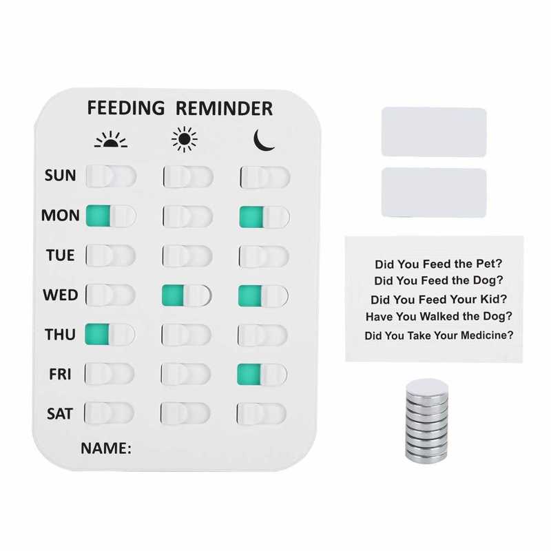 Rappel d'alimentation pour chien de compagnie rappel magnétique glisse signes alimentation autocollant tableau d'indication quotidien pour animaux de compagnie