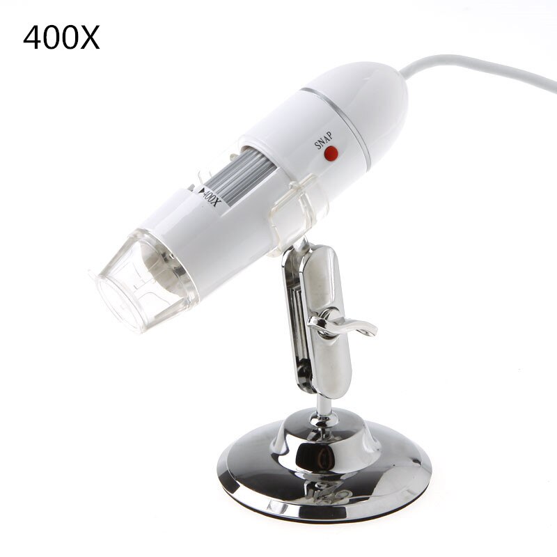 400X-1000X USB Microscope Coms Sensor TV/AV Interface Digital Microscope for Electronics With 8 LEDs Bracket: U400XST1