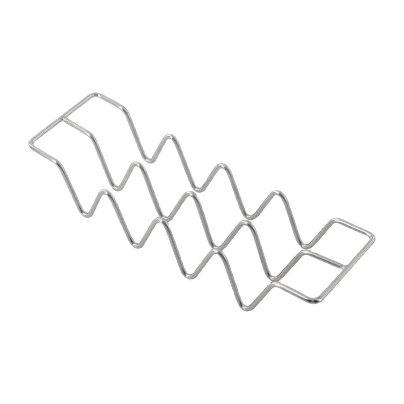 Stainless Steel Taco Holders Wave Shape Slots Mexican Food Rack Maquina Para Hacer Tortillas Electrica Cooking Empanada Pies: Pink