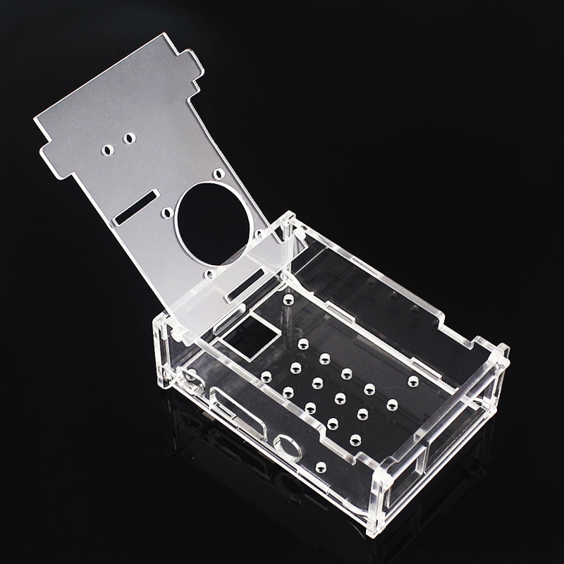 Raspberry Pi 4 Model B Acrylic Case + 5MP OV5647 Camera + FFC + Acrylic Holder + Cooling Fan + Heat Sinks for Raspberry Pi 4