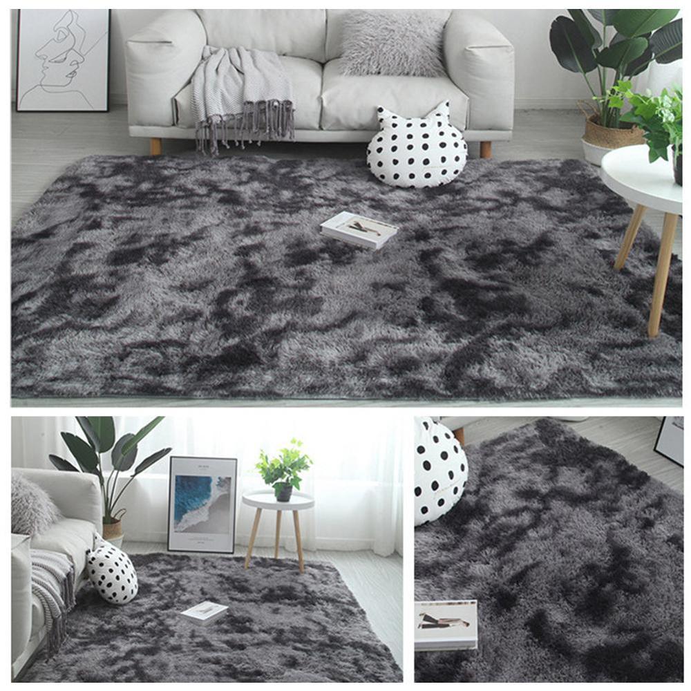 40*60Cm Antislip Vloermat Grijs Tapijt Tie Geverfd Pluche Tapijt Woonkamer Slaapkamer Tapijt Absorberende Living zachte Slaapkamer N7H1