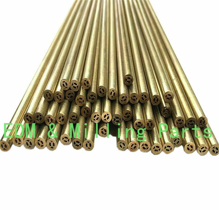 50PCS CNC EDM Drilling Electrodes Multi-Channel Brass Tube Ø1.60-Ø2.90X400mm For EDM Puncher Mill Part