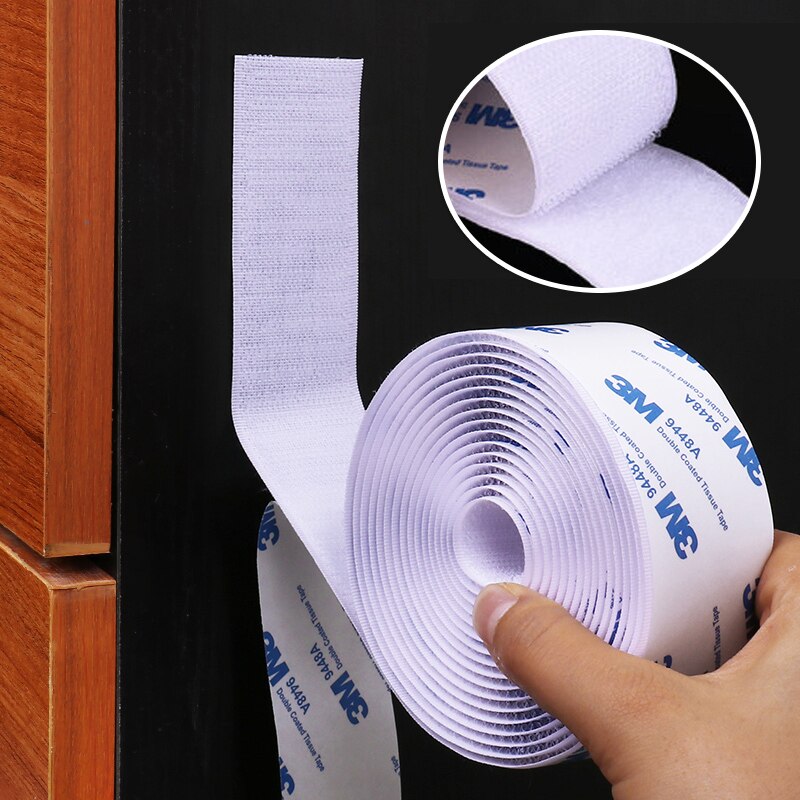 Velcros-adhesivo de nailon con cinta ajustable, gancho y bucle, pegamento fuerte, 20/25/30/50mm, cinta autoadhesiva