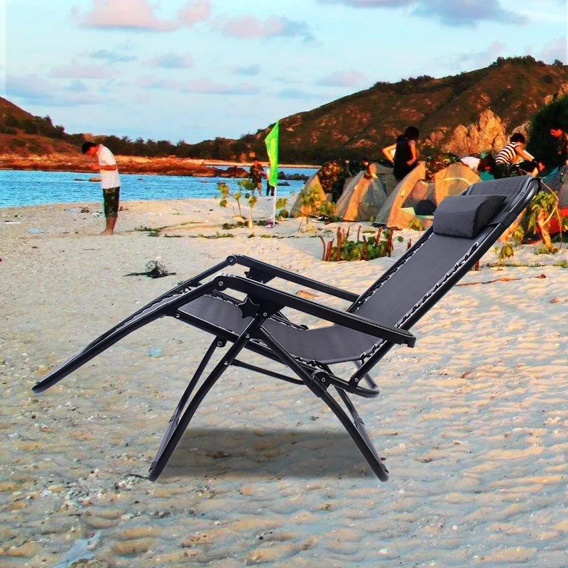 Udendørs camping strandstol kontor frokost nul tyngdekraft foldbar loungestol have balkonstol