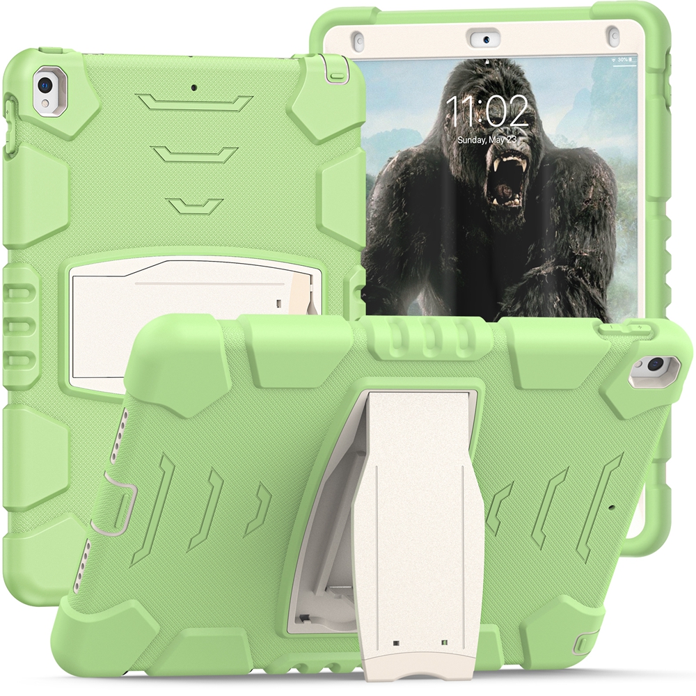 Para Apple iPad Air 3 Pro 10,5 A1701 A1709 A2123 A2152 funda segura para niños a prueba de golpes PC funda híbrida de silicona con soporte para tableta: 3 / Morado