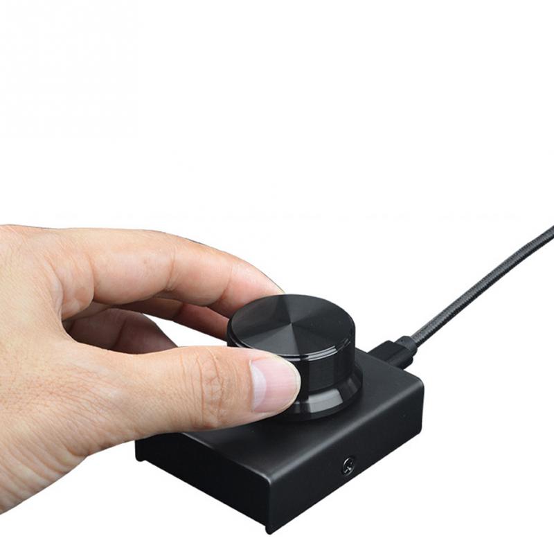 LED Indicator Multipurpose Knob Computer Speaker Plug And Play Audio USB Port Metal Volume Controller Adjustable