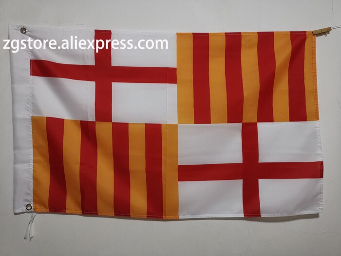 Spanje Vlag van Barcelona Banner 3X5FT 150X90CM Polyester Banner messing metalen gaten Home Decor