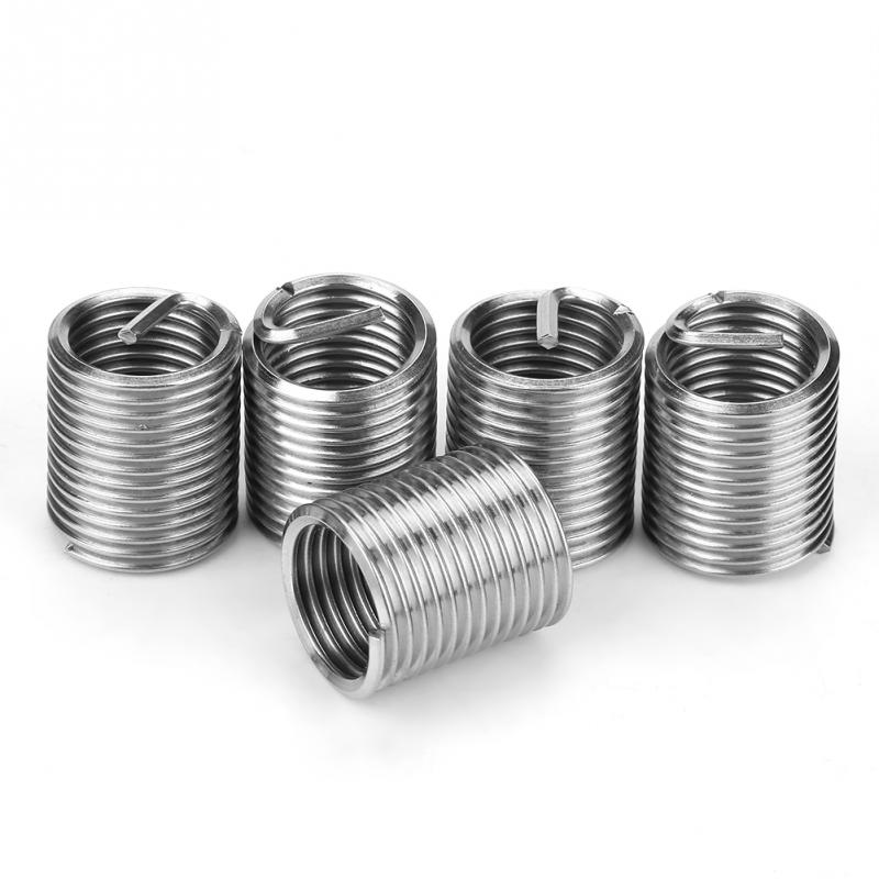 80Pcs/Set M3-M14 Thread Repair Insert Kit SS304 Stainless Steel Coiled Wire Screw Threaded Inserts alambre de acero inoxidable