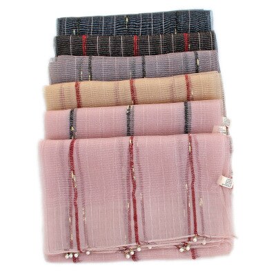 Lyx massivt guld silke silke scarf för kvinnor sjalar pashmina flickor halsdukar wrap bandana foulard hijab: 7 rött vin