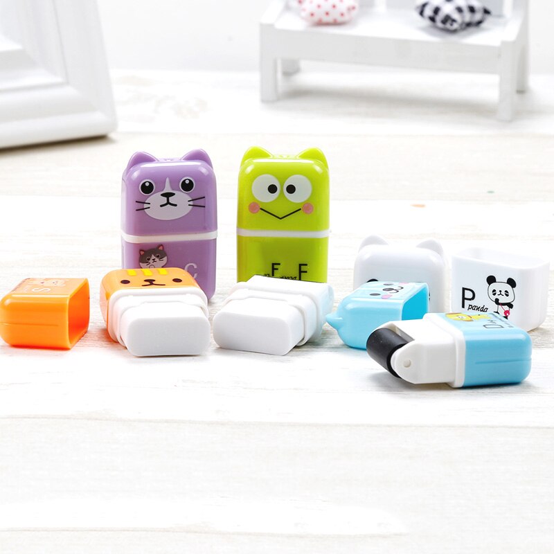 1pc Roller Eraser Cute Cartoon Rubber Kawaii Students Stationery Kids School Office Correction Supplies: Default Title