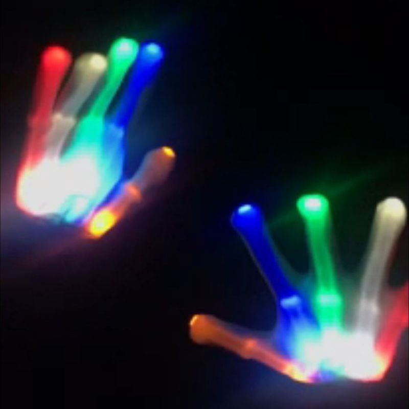 Halloween Flashing LED Gloves Ghost Festival Horror Cool Fun Toys Party Scary Cosplay Costume Props
