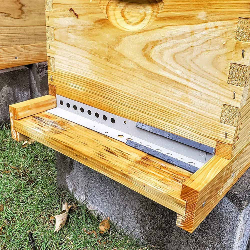 Protector de ratón deslizante para puerta de viaje, equipo de entrada de apicultura, colmena, reductor de entrada de Metal, colmena, Uds.