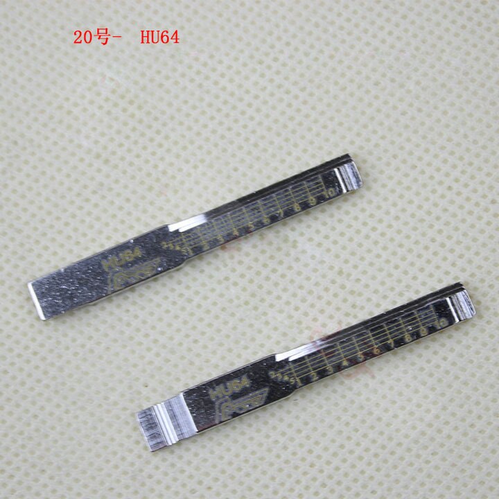 Nr. .20 hu64 udskiftningsnøgleblad til benz 2 spor bilnøgleemner med skalamærke til maybach