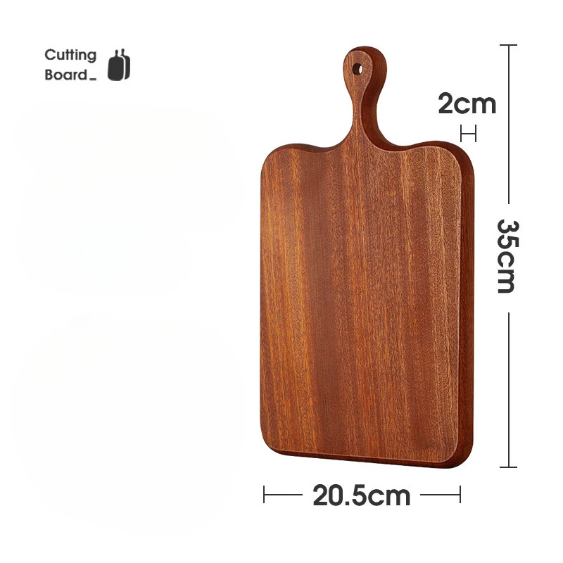 Bloques de madera para picar para cocina, tabla de cortar de nogal de haya, Pizza, pan, fruta, Sushi, bandeja colgante, antideslizante, herramientas de cocina: YELLOW
