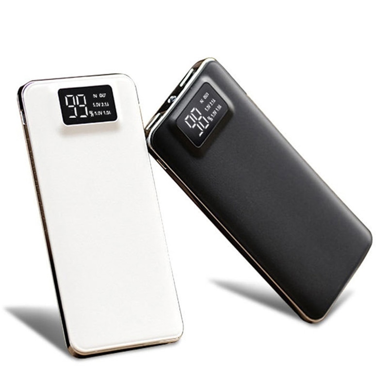 30000mAh Power Bank Protable Large Travel USB Charger LCD Digital Display LED Lighting Powerbank for iphone Samsung