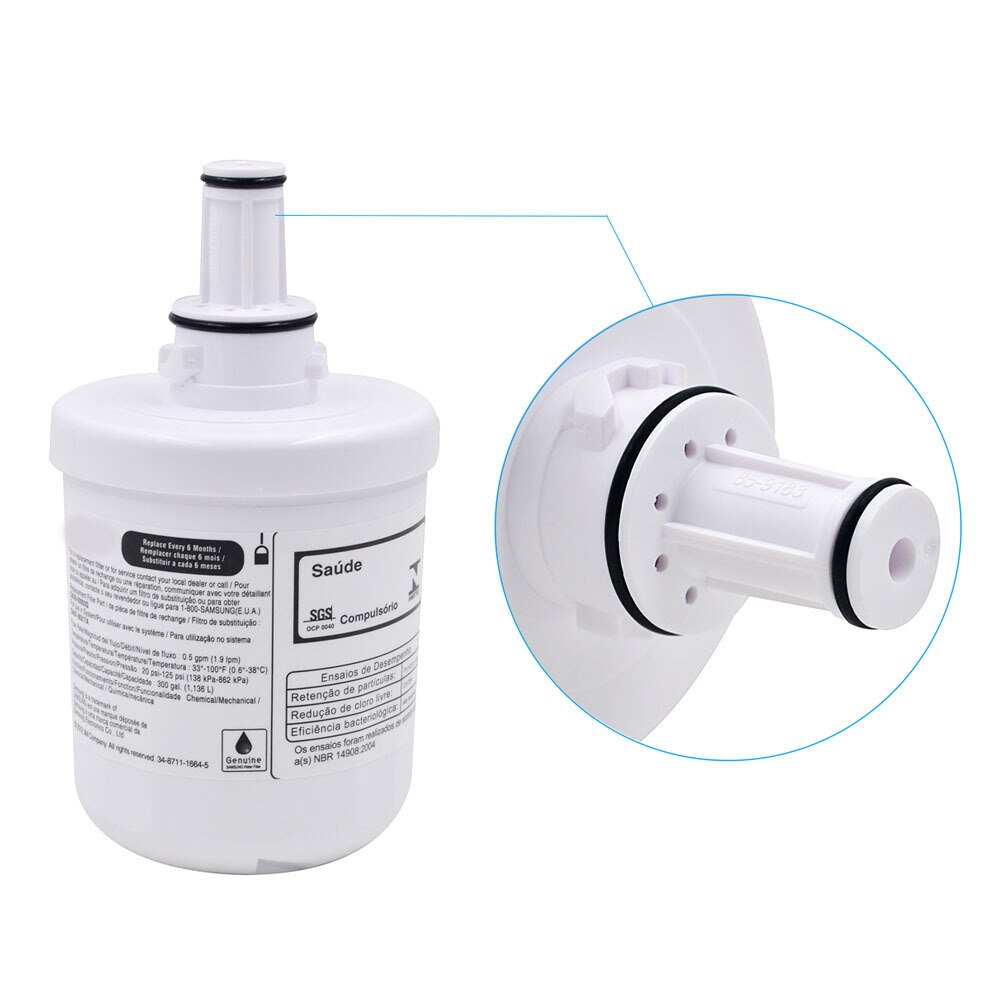Køleskab vandfilter, kompatibel med samsung  da29-00003g,  aqua-pure plus  da29-00003b,  hafcu 1, da29-00003a, 1 filtre