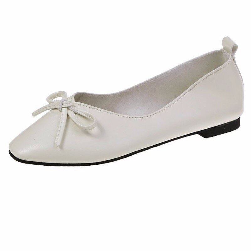 Neue Unterhose auf Flach Ballett Wohnungen Frauen Schuhe Feste Beiläufige Schuhe Frau Wohnungen Niedrigen Fersen Bogen Knoten Spitz büro Schuhe