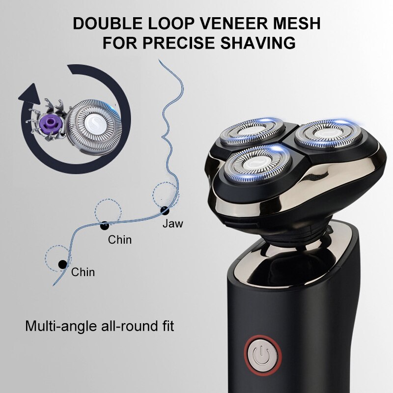 Elektrisch scheerapparaat 3d trimmers voor baard, usb oplaadbaar elektrisch scheerapparaat, elektrisch scheerapparaat voor mannen, baard, scheerapparaat