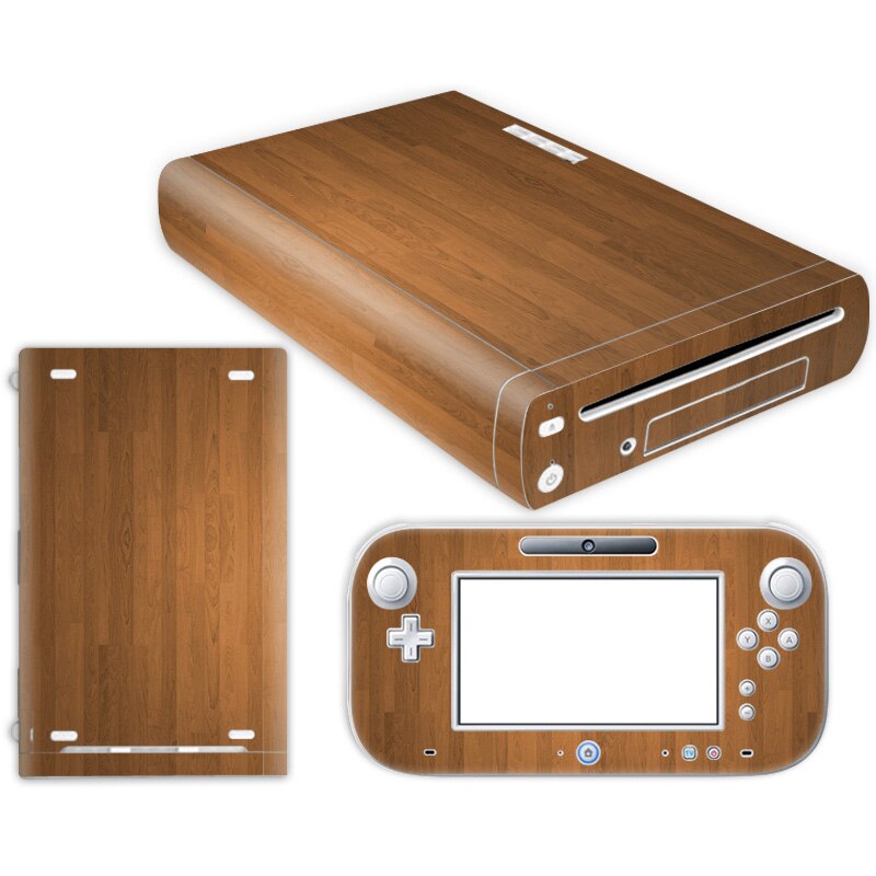 Pure and wood For W ii U Console Cover with Remotes Controller Skins For Nintend w ii u sticker for w ii u skin: TN-WiiU-0118