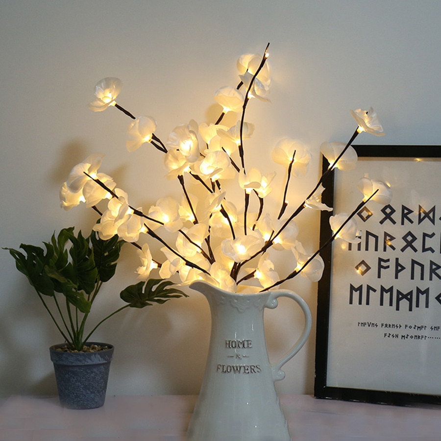 20 led kerstsimulatie orchideeëntak licht vaasvuller wilgentak feeërieke licht hotel koffie bloemen tafeldecoratie lamp