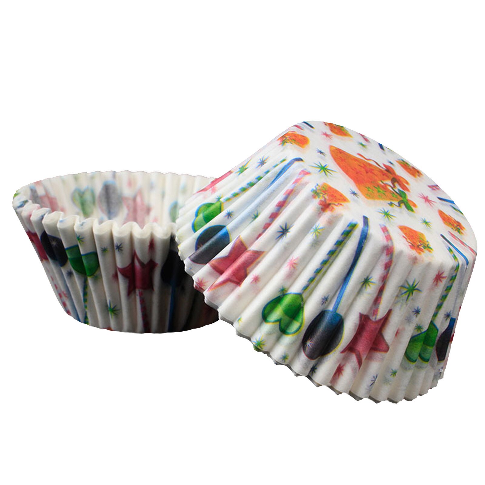 High-resistance Cupcake Cup Baking Utensils Thick High Temperature Resistant Rainbow Paper Cake Budding Pvc Paper Cup#50#50: F
