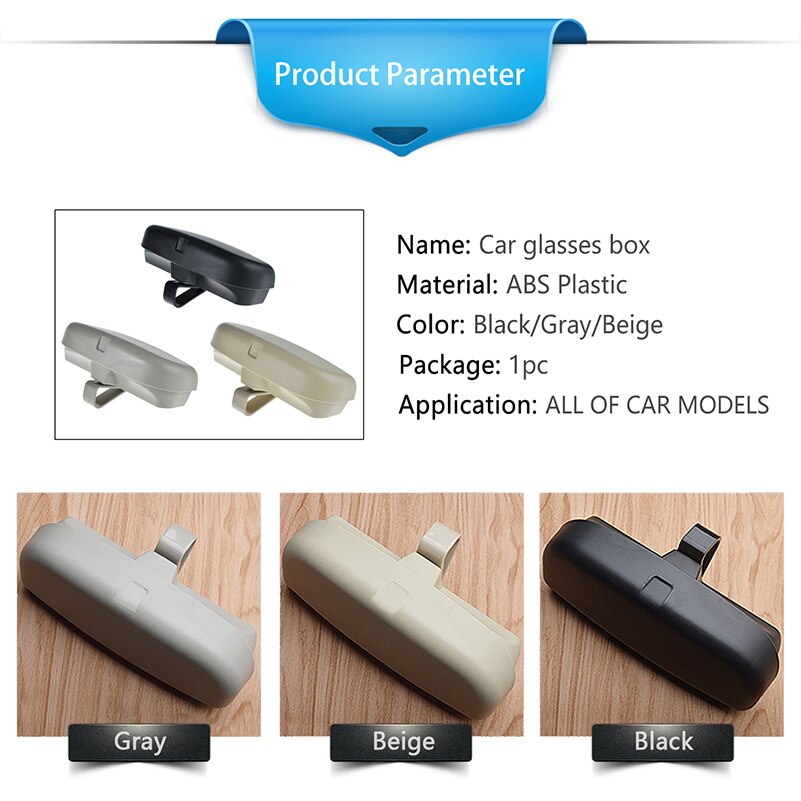 Car Holder for Glasses Multifunctional Eyeglass Case Box Universal Sunglasses Holder Car Accessories Auto Glasses Case Holder