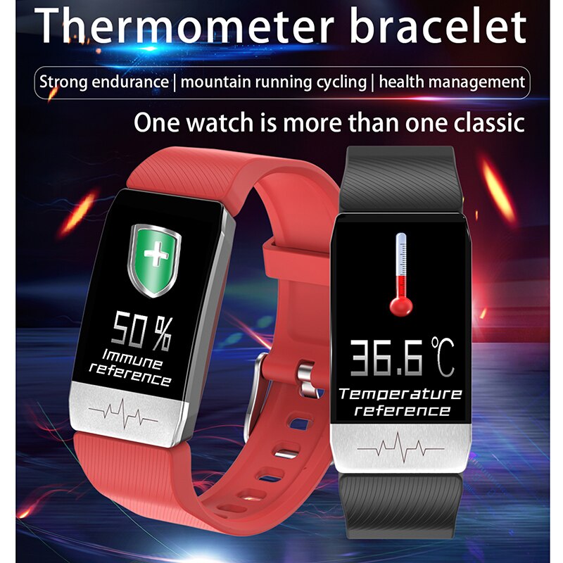 Temperature Measure Smart Band Weather Display ECG Blood Pressure Heart