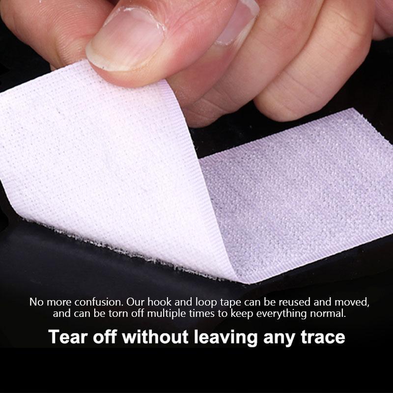 3m Backing Adhesive Velcro Blended Strong Fixed Buckle Super Sticky Velcro Strip with Ultra-strong Adhesive Backing Black