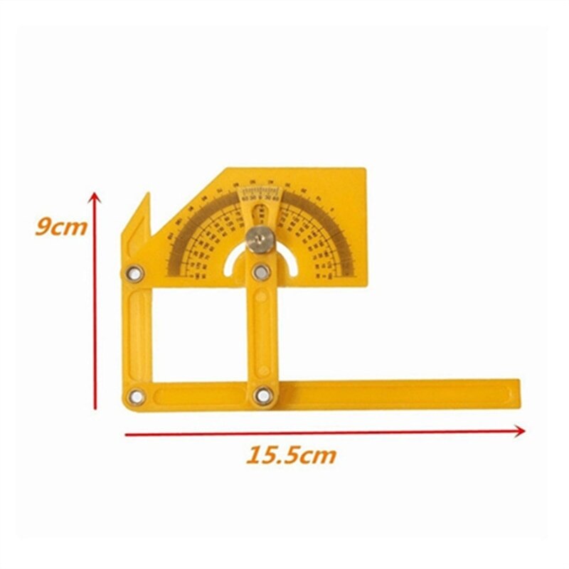 Protractor and Angle Finder Woodworking Measurement Tool 0° to 180° Woodworking Angle Ruler Plastic Protractor