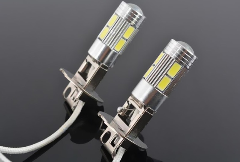 2 st  h3 10 led billjus dimma led hög effekt lampa 5630 smd auto bil led lampor bil ljuskälla parkering 12v 6000k strålkastare vit